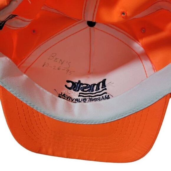 Vintage Oilfield Offshore MSTC Marine Survival Training Center Orange Truckers H - Picture 3 of 3